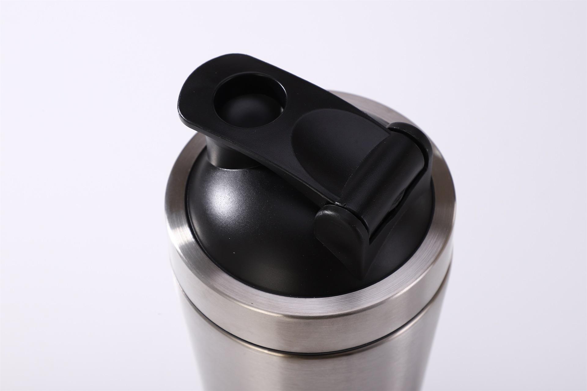 304 Stainless Steel Protein Shaker Bottle – Single Layer Sports Cup with Mixer Ball